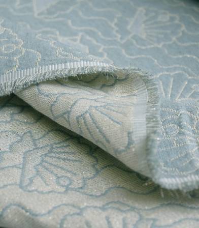Tissu jacquard Seashell - Aqua Tissu jacquard Seashell - Aqua