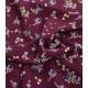 Tissu polyester - fleurettes shinny - Bordeaux