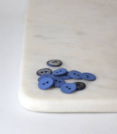 Boutons nacre mat - Blue