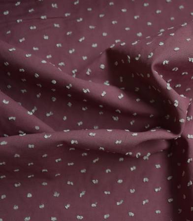 Tissu plumetis bicolore - Wine Tissu plumetis bicolore - Wine