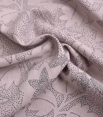 Tissu lin viscose - Flowers - Pink Sand Tissu lin viscose - Flowers - Pink Sand