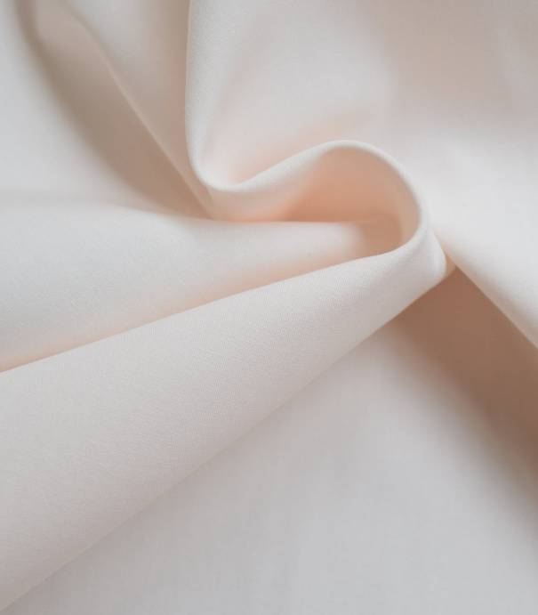 Tissu popeline fine de coton bio - Soft Nude
