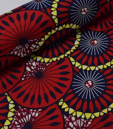 Tissu wax - Feather circle Tissu wax - Feather circle
