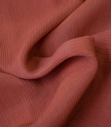 Tissu viscose Crinkle - Brique Tissu viscose Crinkle - Brique