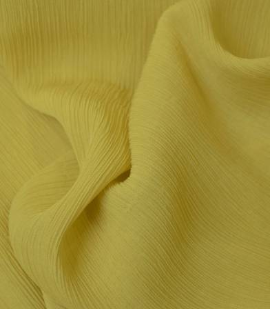 Tissu viscose Crinkle - Jaune