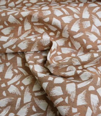 Tissu jacquard Granite - Argile Tissu jacquard Granite - Argile