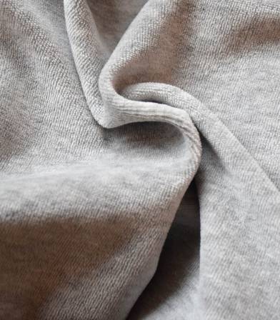 Tissu Jersey velours - Gris clair chiné