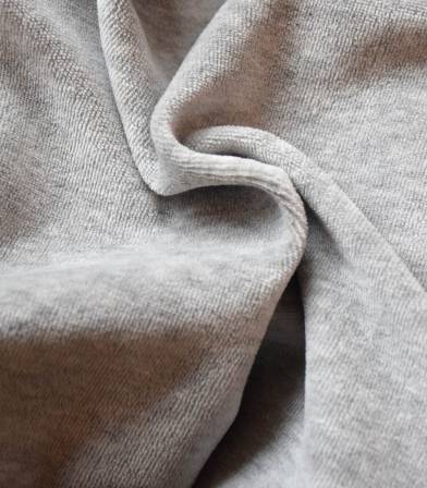 Tissu Jersey velours - Gris clair chiné Tissu Jersey velours - Gris clair chiné
