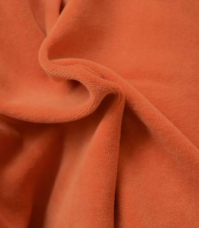 Tissu Jersey velours - Orange Tissu Jersey velours - Orange