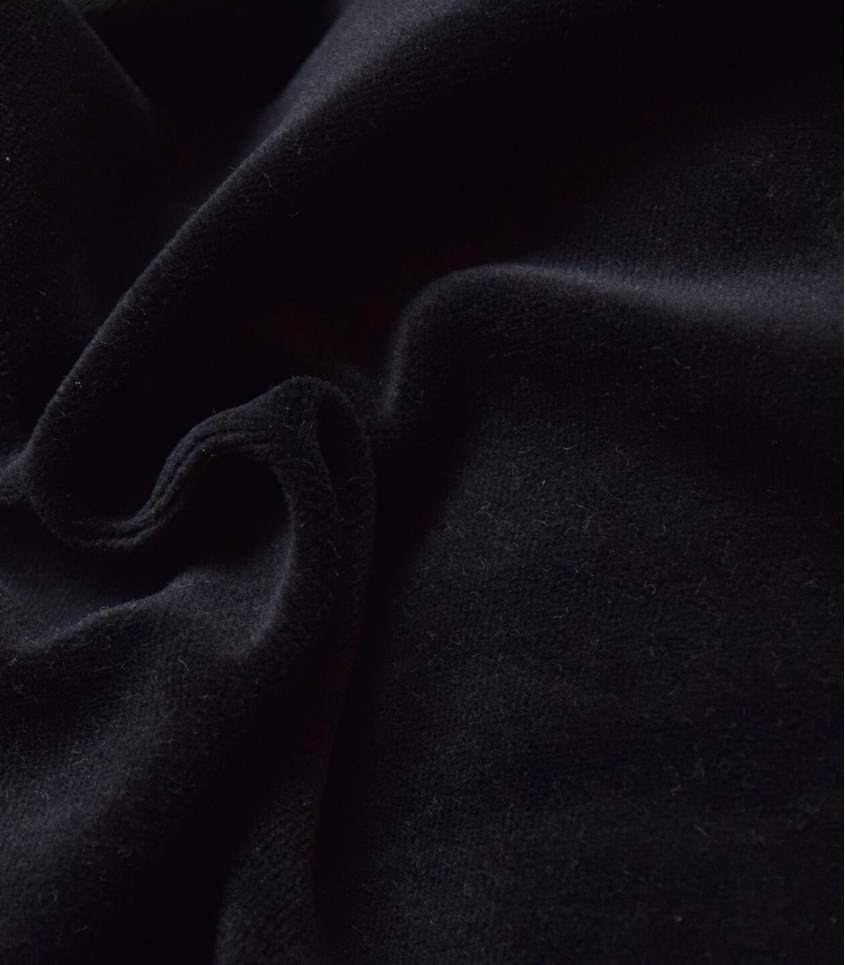 Tissu Jersey velours - Noir