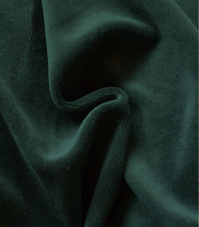 Tissu Jersey velours - Vert foncé