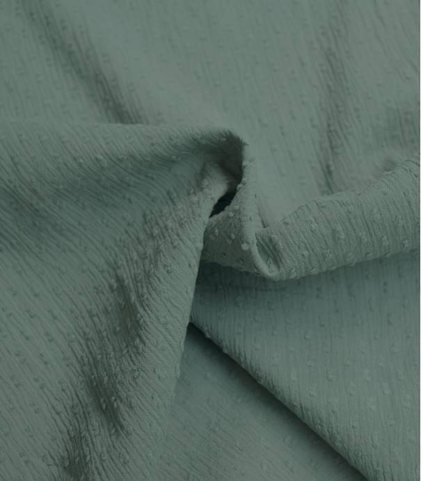 Tissu plumetis crinkle - Dusty green Tissu plumetis crinkle - Dusty green