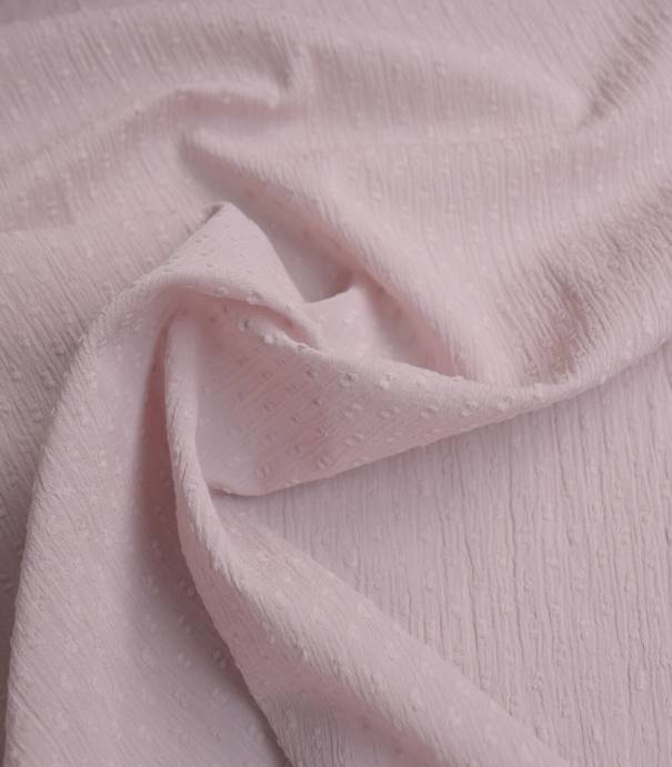 Tissu plumetis crinkle - Poudre Tissu plumetis crinkle - Poudre