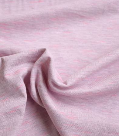 Tissu jersey flammé neon - Rose