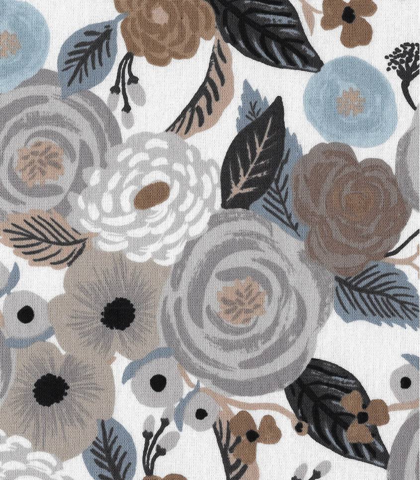 Tissu Canvas Juliet rose - Linen multi