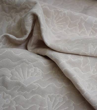 Tissu jacquard Seashell - Sable Doré Tissu jacquard Seashell - Sable Doré