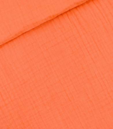 Tissu Double gaze - Orange Persimmon