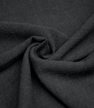 Tissu Lin viscose - Noir