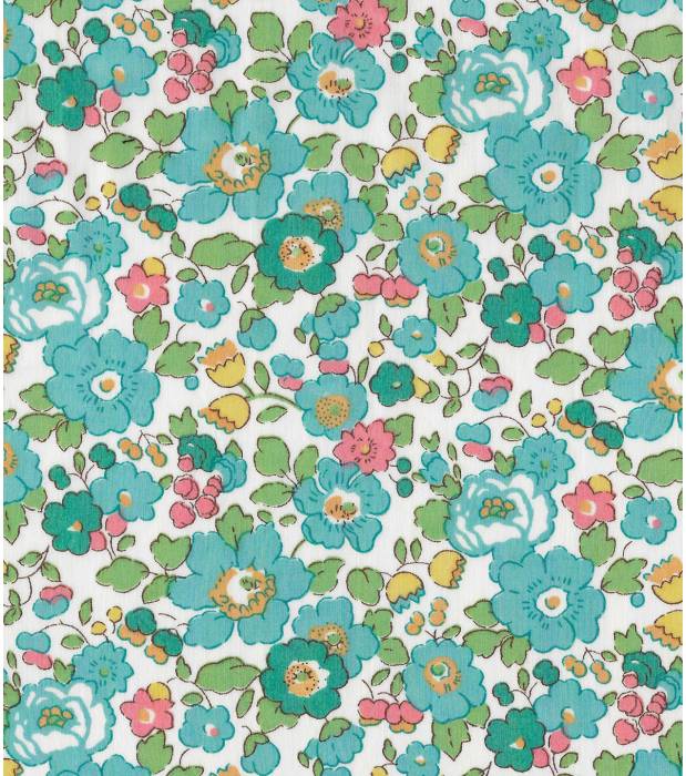 Tissu Coton Liberty Betsy Rouge, Vendu Par 50 Cm, Largeur 145 Cm - Neuf