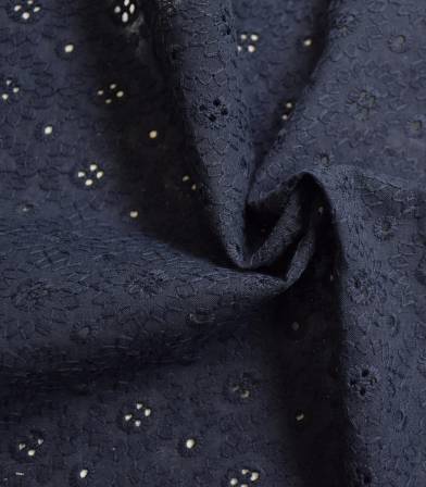 Broderie anglaise Marguerite - navy