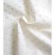 Tissu écru plumetis - lurex Argent