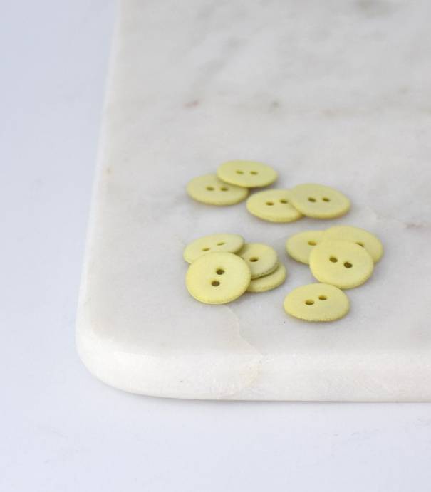Boutons nacre mat - Citron
