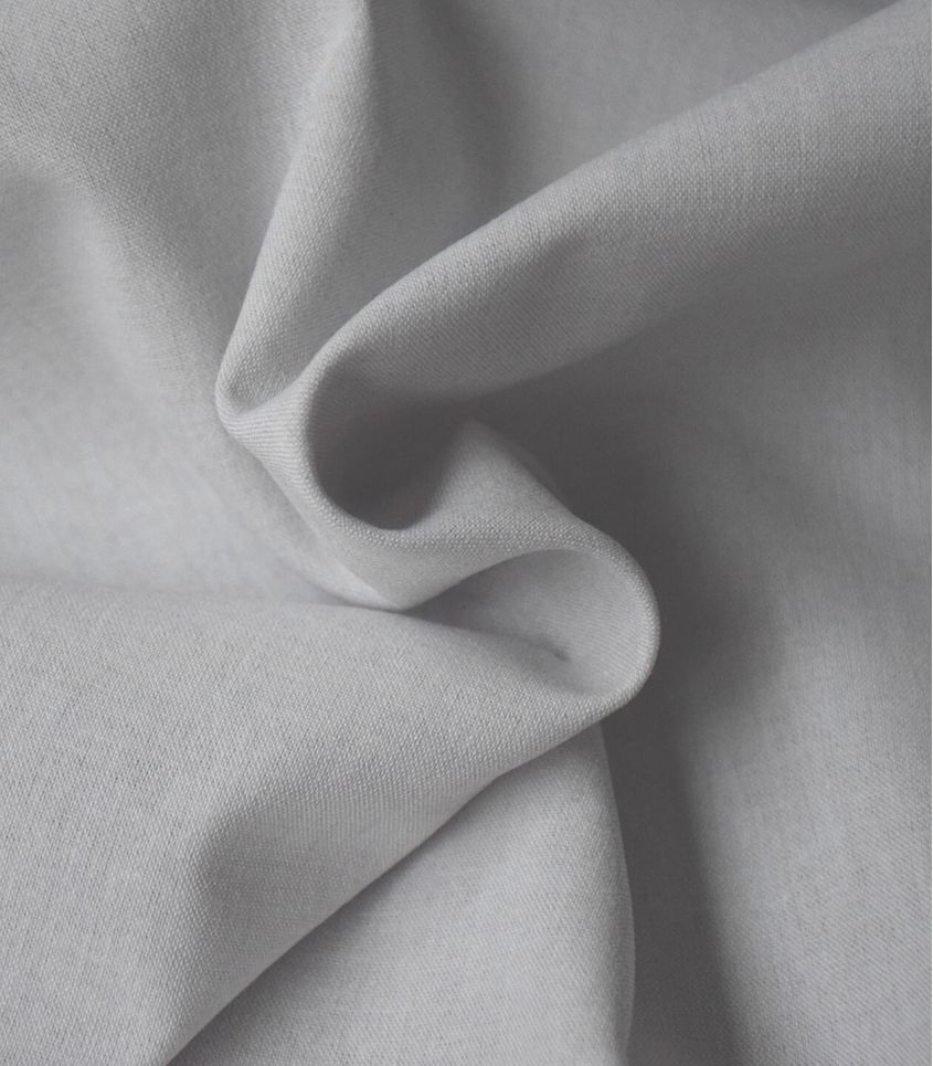 Tissu chambray poly coton - Gris