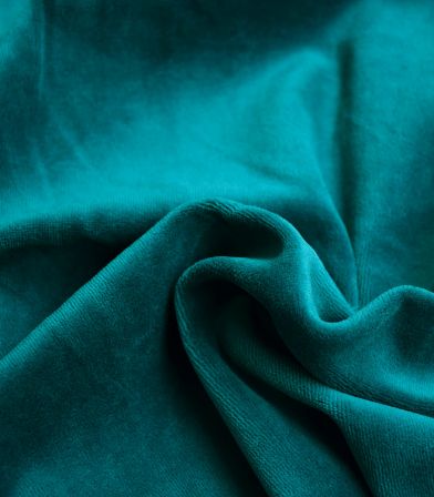 Tissu Jersey velours - Pétrole