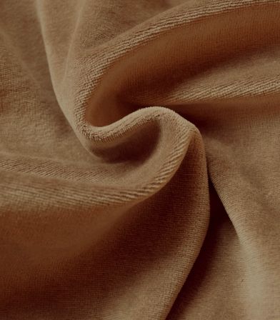 Tissu Jersey velours - Camel