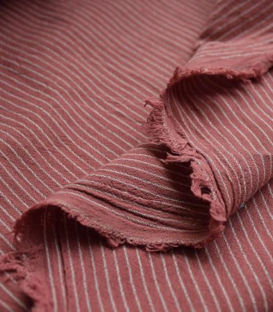 Tissu rayures Lima - Santal Tissu rayures Lima - Santal