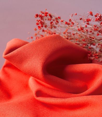 Tissu Gabardine AB Tangerine Tissu Gabardine AB Tangerine
