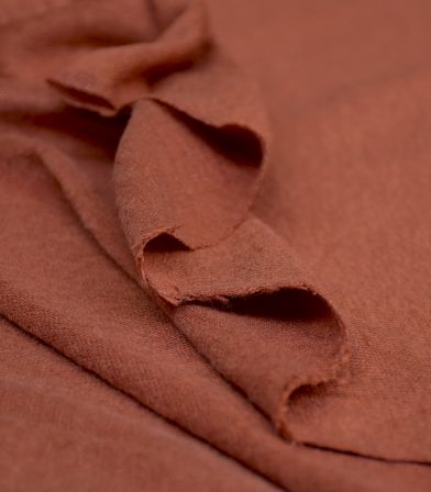 Tissu jersey lin - Sienne Tissu jersey lin - Sienne