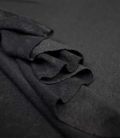 Tissu jersey lin - Black Tissu jersey lin - Black