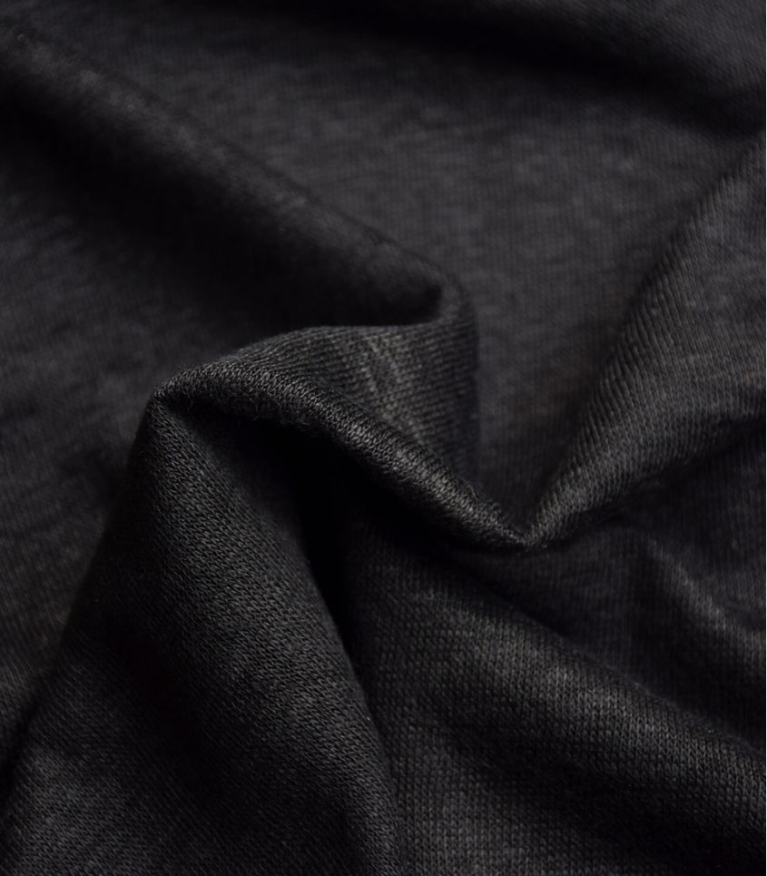 Tissu jersey lin - Black