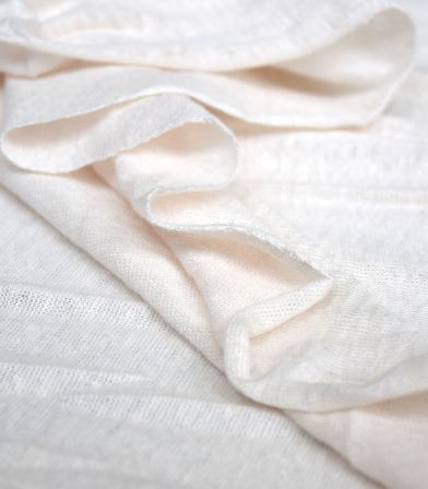 Tissu jersey lin - Creamy white Tissu jersey lin - Creamy white
