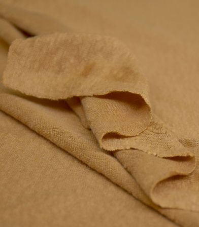 Tissu jersey lin - Dry mustard