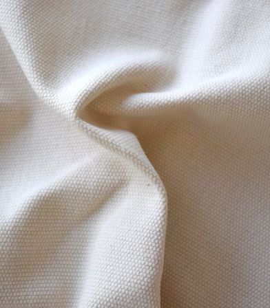 Tissu natté de coton - Ecru Tissu natté de coton - Ecru