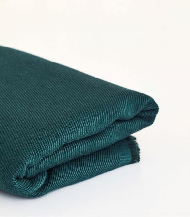 Tissu Twill Lin / Coton - Bottle green Tissu Twill Lin / Coton - Bottle green