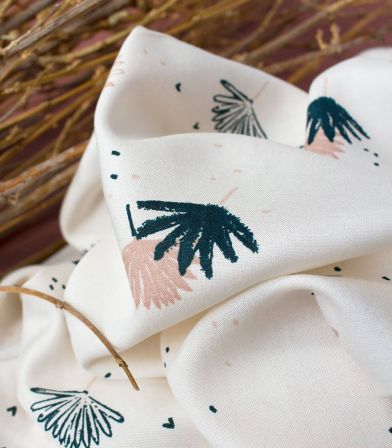 Tissu viscose Palmetto Off-white Tissu viscose Palmetto Off-white