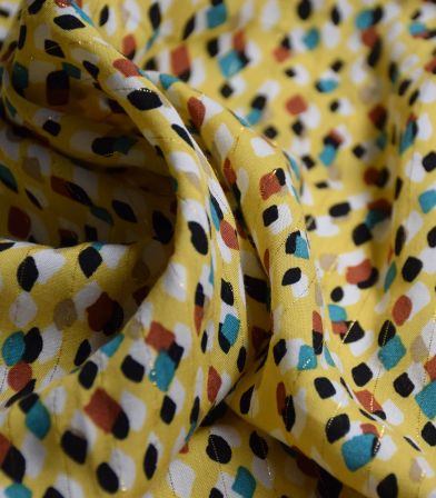Tissu viscose Sulfur - Lurex