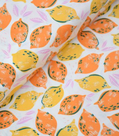 Tissu coton Mango Lemonade Tissu coton Mango Lemonade