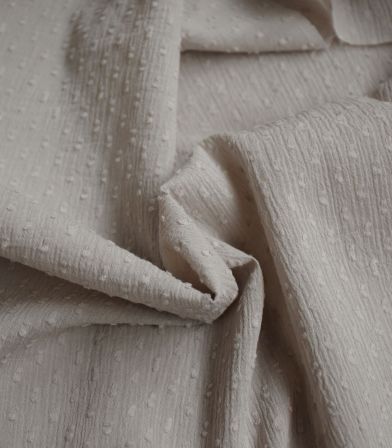 Tissu plumetis crinkle - Sand