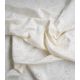 Tissu jersey viscose brodé - Guirlande de fleurs - ivoire
