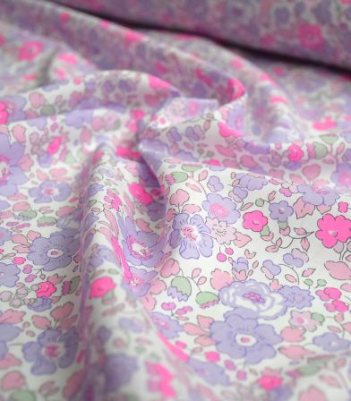 Tissu Liberty Betsy fluo lilas Tissu Liberty Betsy fluo lilas