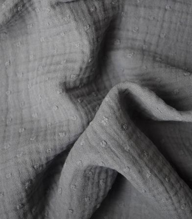 Double gaze Plumetis - Gris Double gaze Plumetis - Gris
