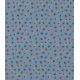 Tissu popeline coton - Boutons de fleurs - Bleu