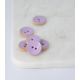 Boutons bois peint lilas - 20mm