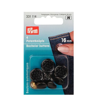 Boutons Jean 16mm étoiles - brun noir - PRYM