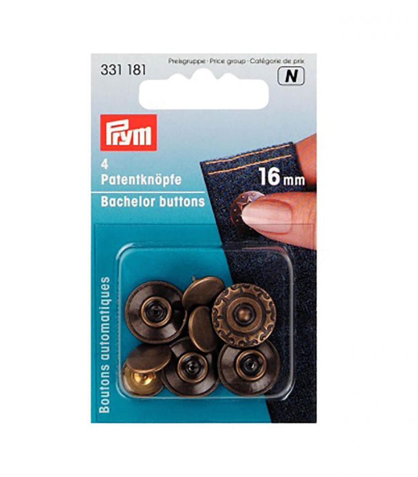 Boutons Jean 16mm - laiton - PRYM