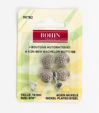 Boutons Jean étoiles 14mm - argent